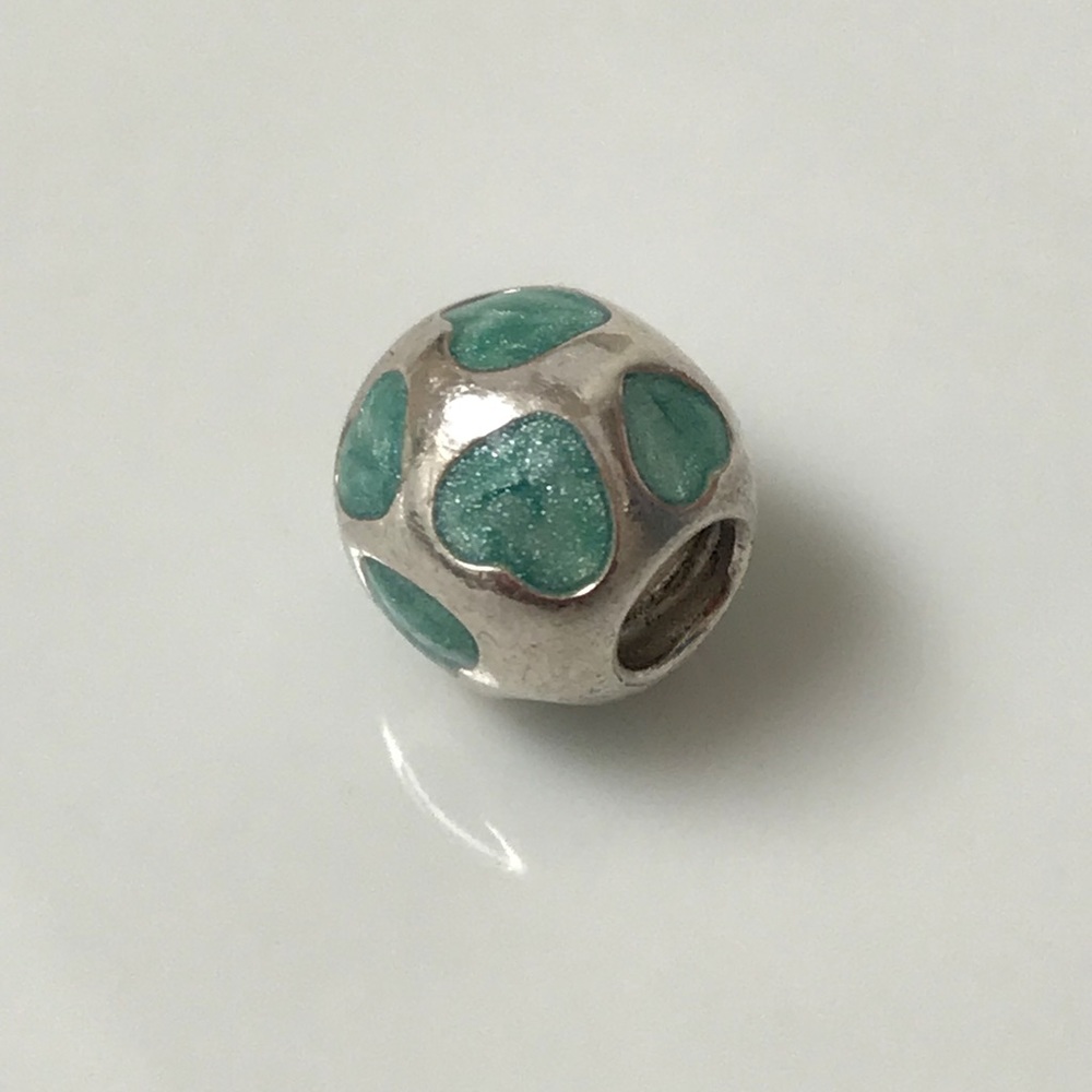 Pandora light blue heart charm